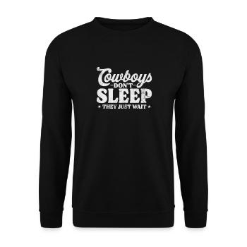 Cow-boy - Sweat-shirt Unisexe - noir - Devant - Alina (178cm) & Michal (187cm)