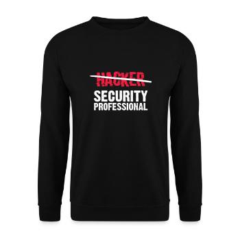 Hacker Coder Computerfreak Nerd Hacking Geschenk - Unisex Pullover - Schwarz - Vorne - Alina (178cm) & Michal (187cm)