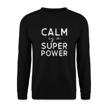 Méditation - Sweat-shirt Unisexe - noir - Devant - Alina (178cm) & Michal (187cm)
