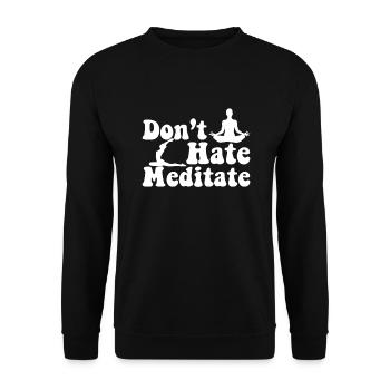 Méditation méditer Zen Yoga cadeau - Sweat-shirt Unisexe - noir - Devant - Alina (178cm) & Michal (187cm)