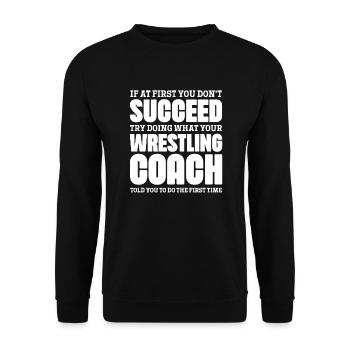 Wrestling Wrestler Fight Wrestling Ringer Gift - Unisex Sweatshirt - black - Front - Alina (178cm) & Michal (187cm)
