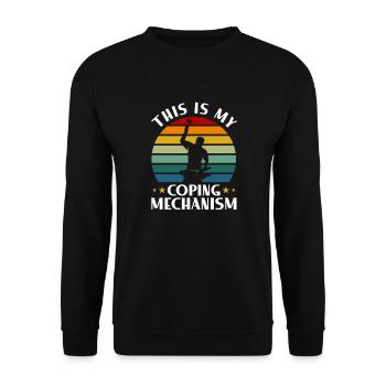 Schmied Schiede Amboss Messerschmied Geschenk - Unisex Pullover - Schwarz - Vorne - Alina (178cm) & Michal (187cm)