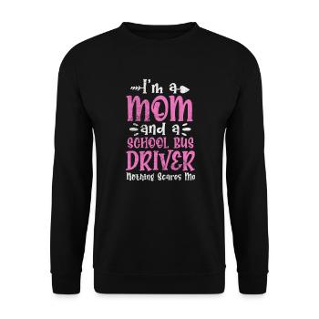 Busfahrer - Unisex Pullover - Schwarz - Vorne - Alina (178cm) & Michal (187cm)