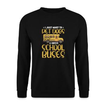 Busfahrer - Unisex Pullover - Schwarz - Vorne - Alina (178cm) & Michal (187cm)