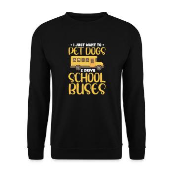 Bus Driver Bus Driver Bus Schuhlbus Gift - Unisex Sweatshirt - black - Front - Alina (178cm) & Michal (187cm)