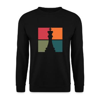 Chess Chessboard Checkmate Chess Player - Unisex Sweatshirt - black - Front - Alina (178cm) & Michal (187cm)