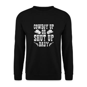 Cowboy - Unisex Pullover - Schwarz - Vorne - Alina (178cm) & Michal (187cm)