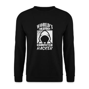 Hacker - Unisex Pullover - Schwarz - Vorne - Alina (178cm) & Michal (187cm)