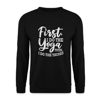 Méditation - Sweat-shirt Unisexe - noir - Devant - Alina (178cm) & Michal (187cm)