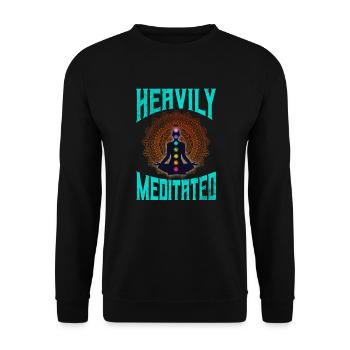 Méditation - Sweat-shirt Unisexe - noir - Devant - Alina (178cm) & Michal (187cm)