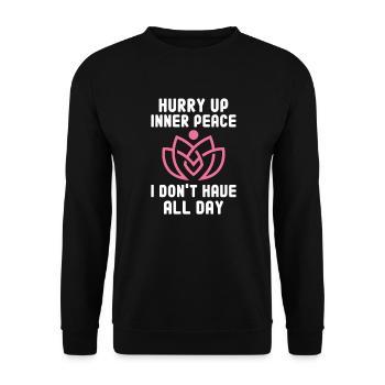 Méditation méditer Zen Yoga cadeau - Sweat-shirt Unisexe - noir - Devant - Alina (178cm) & Michal (187cm)