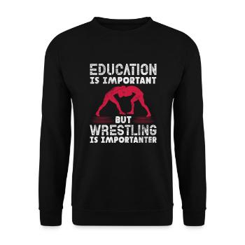 Wrestling - Unisex Pullover - Schwarz - Vorne - Alina (178cm) & Michal (187cm)