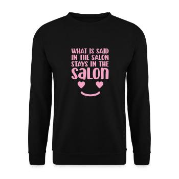 Beautician Cosmetic Makeup Gift - Unisex Sweatshirt - black - Front - Alina (178cm) & Michal (187cm)