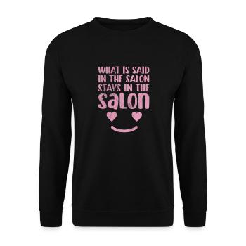 Kosmetikerin - Unisex Pullover - Schwarz - Vorne - Alina (178cm) & Michal (187cm)