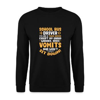 Bus Driver Bus Driver Bus Schuhlbus Gift - Unisex Sweatshirt - black - Front - Alina (178cm) & Michal (187cm)
