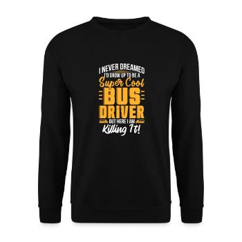Bus Driver Bus Driver Bus Schuhlbus Gift - Unisex Sweatshirt - black - Front - Alina (178cm) & Michal (187cm)