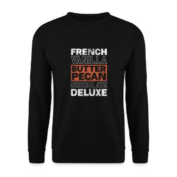 Chocolat - Sweat-shirt Unisexe - noir - Devant - Alina (178cm) & Michal (187cm)