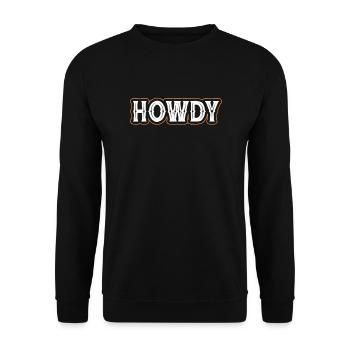 Cowboy Cowboy Boots Western Gift - Unisex Sweatshirt - black - Front - Alina (178cm) & Michal (187cm)