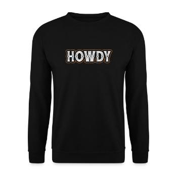 Cowboy - Unisex Pullover - Schwarz - Vorne - Alina (178cm) & Michal (187cm)