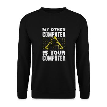 Hacker - Unisex Pullover - Schwarz - Vorne - Alina (178cm) & Michal (187cm)