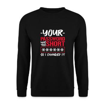 Hacker Coder Computerfreak Nerd Hacking Geschenk - Unisex Pullover - Schwarz - Vorne - Alina (178cm) & Michal (187cm)