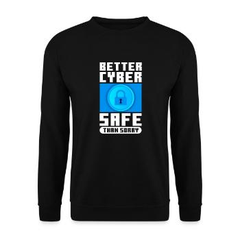 Hacker Coder Computerfreak Nerd Hacking Geschenk - Unisex Pullover - Schwarz - Vorne - Alina (178cm) & Michal (187cm)
