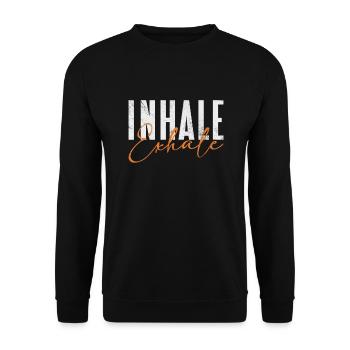 Meditation - Unisex Sweatshirt - black - Front - Alina (178cm) & Michal (187cm)