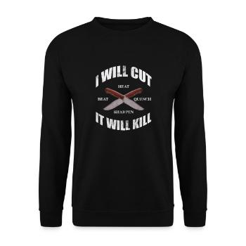 Blacksmith - Unisex Sweatshirt - black - Front - Alina (178cm) & Michal (187cm)
