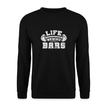Bodybuilder - Unisex Pullover - Schwarz - Vorne - Alina (178cm) & Michal (187cm)