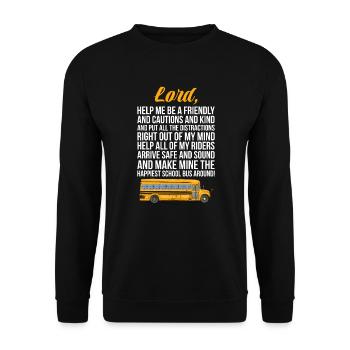 Bus Driver Bus Driver Bus Schuhlbus Gift - Unisex Sweatshirt - black - Front - Alina (178cm) & Michal (187cm)