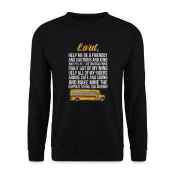 Busfahrer - Unisex Pullover - Schwarz - Vorne - Alina (178cm) & Michal (187cm)