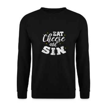 Fromage - Sweat-shirt Unisexe - noir - Devant - Alina (178cm) & Michal (187cm)