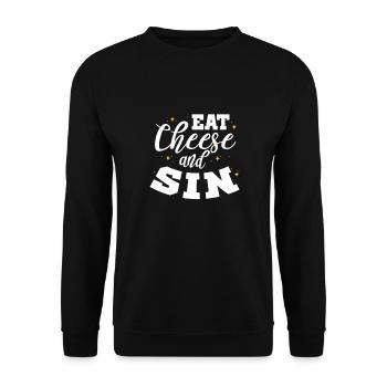 Gâteau au fromage Cheesecake Cadeau alimentaire - Sweat-shirt Unisexe - noir - Devant - Alina (178cm) & Michal (187cm)