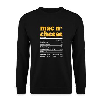 Käse Käsekuchen Essen Geschenk - Unisex Pullover - Schwarz - Vorne - Alina (178cm) & Michal (187cm)