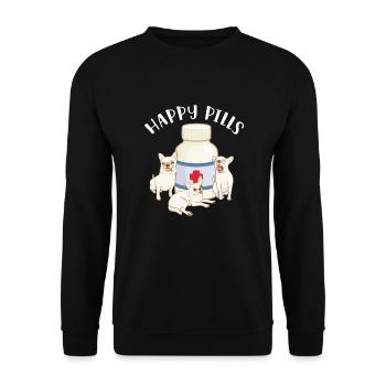 Chihuahua Dog Dog School Dog Owner Gift - Unisex Sweatshirt - black - Front - Alina (178cm) & Michal (187cm)