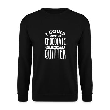 Schokolade Schoko Essen Kakao Geschenk - Unisex Pullover - Schwarz - Vorne - Alina (178cm) & Michal (187cm)