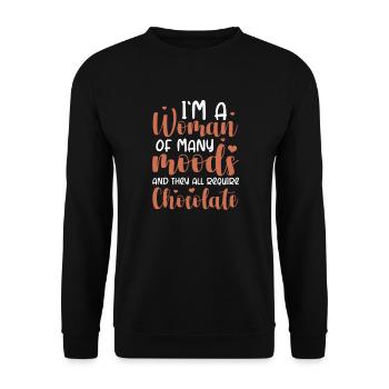 Chocolate Chocolate Food Cocoa Gift - Unisex Sweatshirt - black - Front - Alina (178cm) & Michal (187cm)