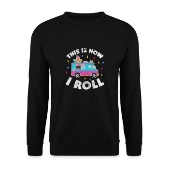 Ice cream - Unisex Sweatshirt - black - Front - Alina (178cm) & Michal (187cm)