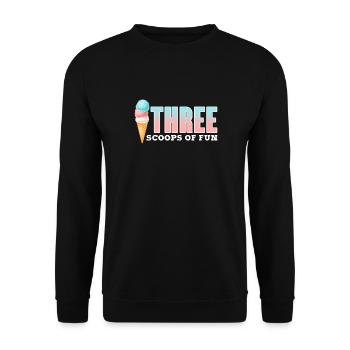 Crème glacée Crème glacée Crème glacée Cadeau d’été - Sweat-shirt Unisexe - noir - Devant - Alina (178cm) & Michal (187cm)