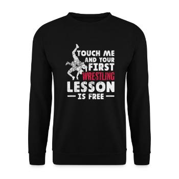 Wrestling - Unisex Pullover - Schwarz - Vorne - Alina (178cm) & Michal (187cm)