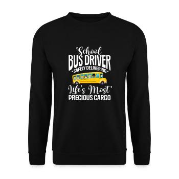 Bus Driver Bus Driver Bus Schuhlbus Gift - Unisex Sweatshirt - black - Front - Alina (178cm) & Michal (187cm)