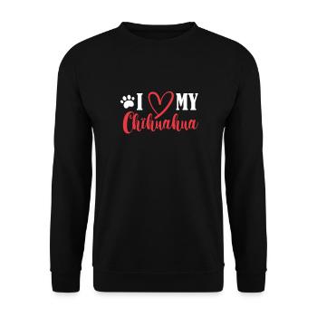 Chihuahua chien chien école chien propriétaire cadeau - Sweat-shirt Unisexe - noir - Devant - Alina (178cm) & Michal (187cm)
