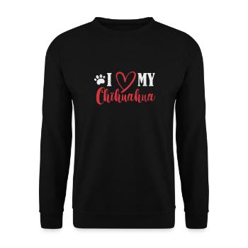Chihuahua - Unisex Sweatshirt - black - Front - Alina (178cm) & Michal (187cm)