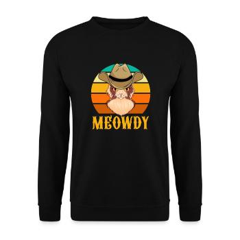 Cowboy Cowboy bottes Western cadeau - Sweat-shirt Unisexe - noir - Devant - Alina (178cm) & Michal (187cm)