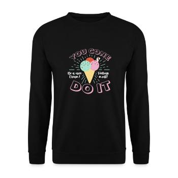 Ice Cream Ice Cream Ice Cream Summer Gift - Unisex Sweatshirt - black - Front - Alina (178cm) & Michal (187cm)