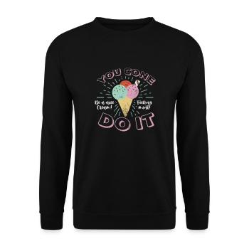 Ice cream - Unisex Sweatshirt - black - Front - Alina (178cm) & Michal (187cm)