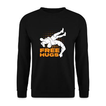 Wrestling Wrestler Fight Wrestling Ringer Gift - Unisex Sweatshirt - black - Front - Alina (178cm) & Michal (187cm)