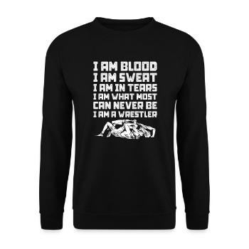 Wrestling Wrestler Fight Wrestling Ringer Gift - Unisex Sweatshirt - black - Front - Alina (178cm) & Michal (187cm)