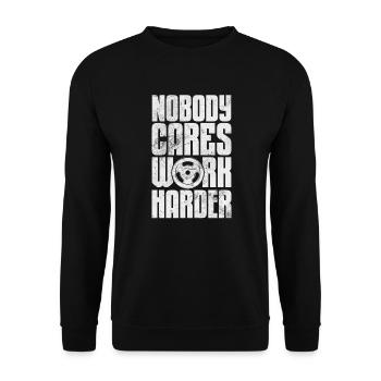 Bodybuilder - Unisex Pullover - Schwarz - Vorne - Alina (178cm) & Michal (187cm)