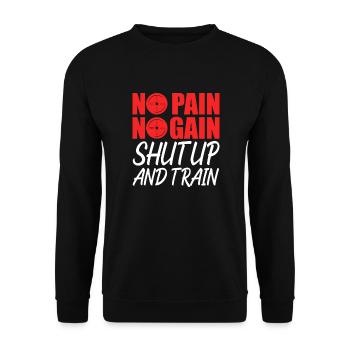 Bodybuilder Body Building Fitness Gym cadeau - Sweat-shirt Unisexe - noir - Devant - Alina (178cm) & Michal (187cm)